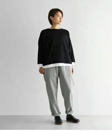 HUIS x 비슈 융모 울 플란넬 이지 워크 팬츠