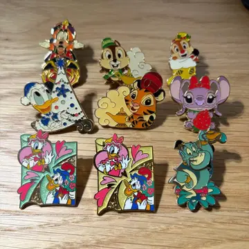 디즈니 핀 배지 도날드 데이지 구피 9개 세트