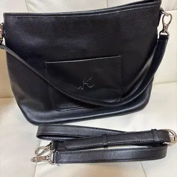 키타무라 블랙 가죽 숄더백 2way