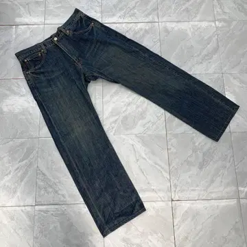 BOBSON 데님 팬츠 스트레이트 다크 네이비 빈티지 34인치 86cm