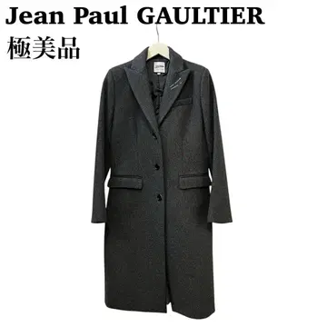 컨디션 최상 장 폴 고티에 체스터 코트 그레이 고티에 자수