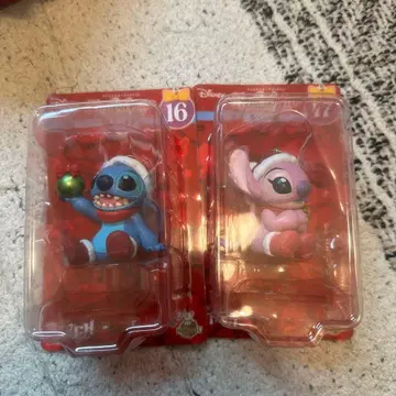 Disney 크리스마스 스티치 엔젤 피규어 세트
