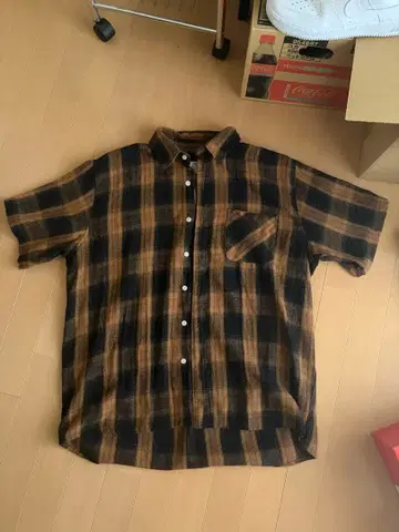 Backers 체크 무늬 플란넬 셔츠 브라운 M