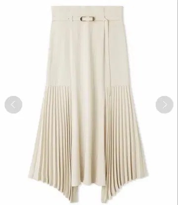 Lily Brown 사이드 플리츠 머메이드 스커트 화이트 새상품급