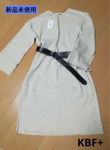 미사용 새상품 KBF+ 베이지 니트 원피스 긴팔