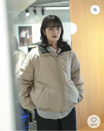 남성용 베이지 플리스 자켓