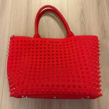 드레스 캠프 레드 스터드 토트백