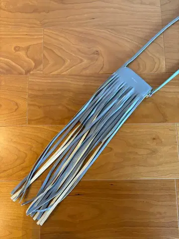 ree projects 프린지 숄더백 블루 그레이