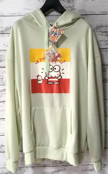 새상품 케로케로케로피 후드티 L 옅은 그린