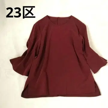 23구 7부 소매 티셔츠 보르도 큐프라 혼방 온워드 카시야마