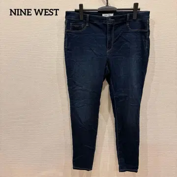 새상품급 NINE WEST 스키니 데님 청바지 무지 블루 캐주얼