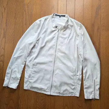 NO ID. 싱글 라이더스 블루종 자켓 화이트