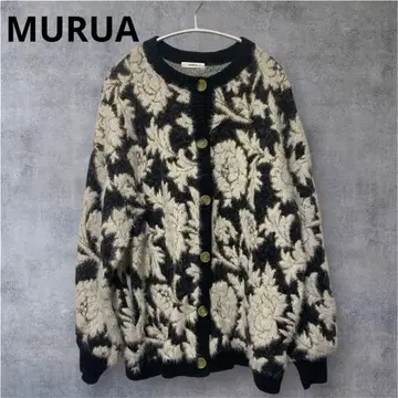 MURUA 플라워 자카드 가디건