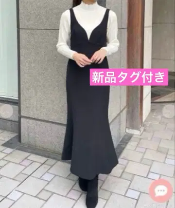 [ 택 포함 새상품 ] LILLIAN CARAT 뉴앙스 넥 오버롤 스커트