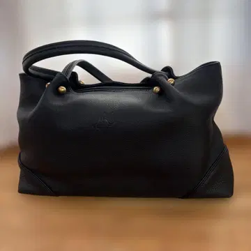 키타무라 블랙 가죽 토트백