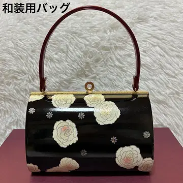 일본 의류용 백 블랙 레드 꽃무늬 성인식 결혼식 포멀