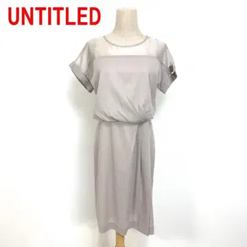 A6419 언타이틀 반팔 롱 원피스 안감 있음 면 베이지 2