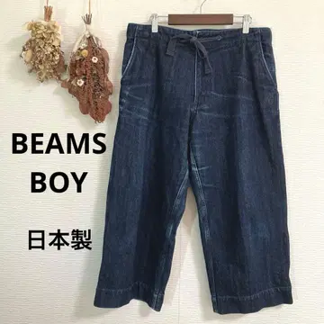 BEAMS BOY 21SS 데님 와이드 이지 팬츠 코튼 일본제