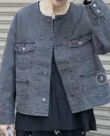 ITEMS URBANRESEARCH 데님 노카라 자켓 그레이
