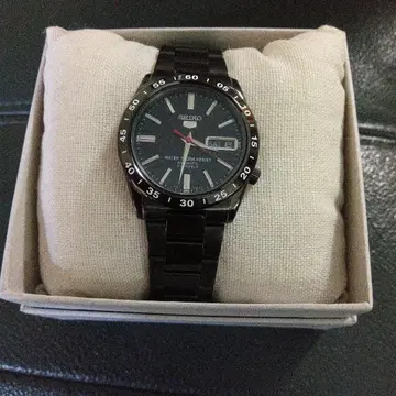 SEIKO 5 파이브 자동 와인딩 블랙 손목시계