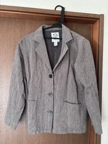 플랜더스 리넨 테일러드 자켓 브라운