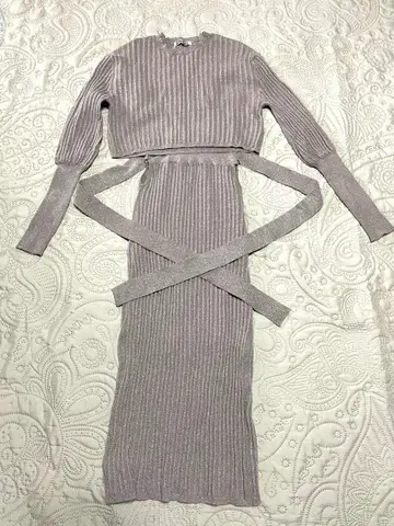 snidel 쇼스킨 니트 미니 원피스 스나이델