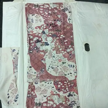 핑크 계열 꽃무늬 코몬 기모노 미사용 새상품