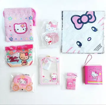 헬로키티 굿즈 묶음 판매 트레이딩 카드 홀더 타일 씰 수영장 백