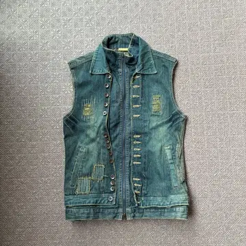 GUMU INTERNATIONAL 데님 베스트 데미지 가공