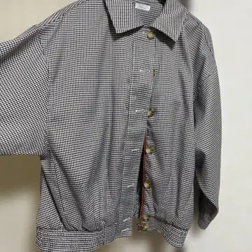 깅엄 체크 자켓 스커트 세트