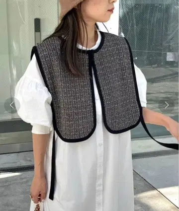 CAPRICIEUX LE'MAGE 키카 자카드 베스트 트위드 베스트