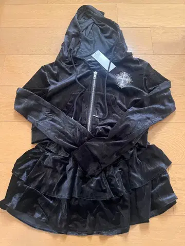 dispark 큐빅 벨로아 WZIP 후드티 셋업 블랙