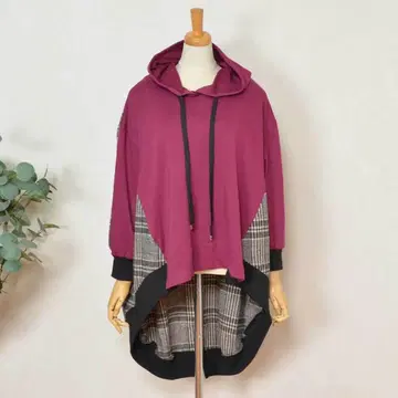 새상품 택 포함 M(루즈핏) 쭈리 x 기모 후드티 튜닉 여성용