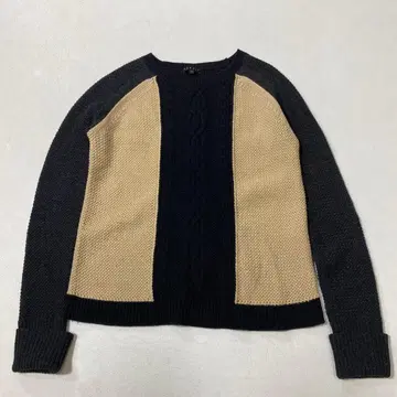 띠어리 울 절개 케이블 니트 풀오버