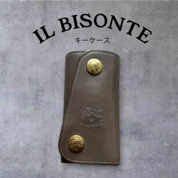 IL BISONTE 그레이 가죽 키케이스