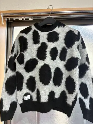 Schott 레오파드 무늬 니트 스웨터 M