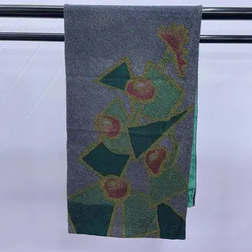 3632 일본 전통 숄 쥐색 블랙 계열 꽃무늬