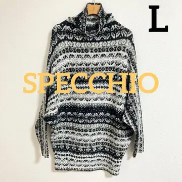 [ 새상품급 ] 스페치오 셔틀 플리츠 올 패턴 터틀넥 L 사이즈