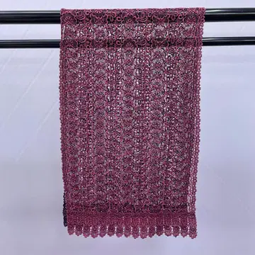 3633 일본 전통 숄 어두운 보라색 레이스 원단 비침 있음