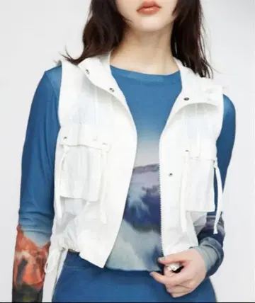 LAGUA GEM 후디 포켓 베스트