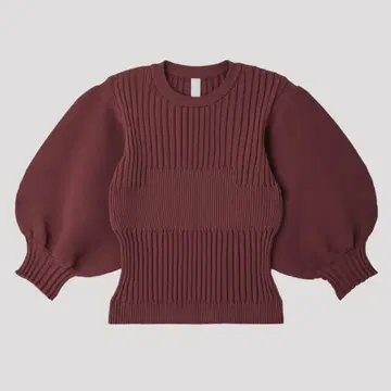 CFCL 니트 퍼프 슬리브 니트 리브