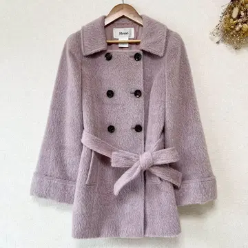 Rene 수리 알파카 샤기 피 코트 더블 자켓 36