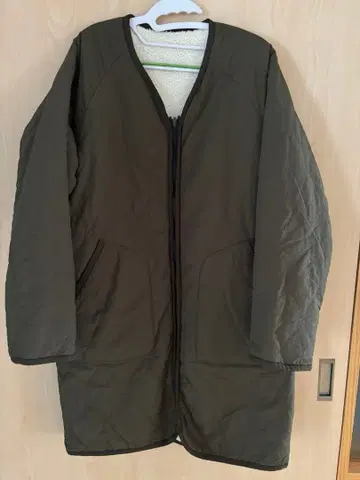 2way 카키 퀼트 보아 아우터 남성용 M 여성용