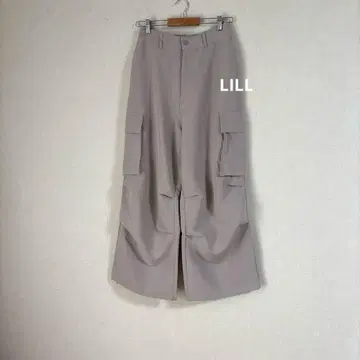 LILL 릴 와이드 슬랙스 카고 팬츠 빈티지 라이크 데님