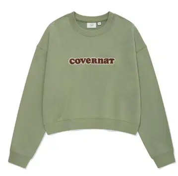 커버낫 그린 크롭 맨투맨