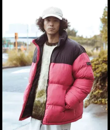 BAYFLOW 루즈 파이버 다운 블루종