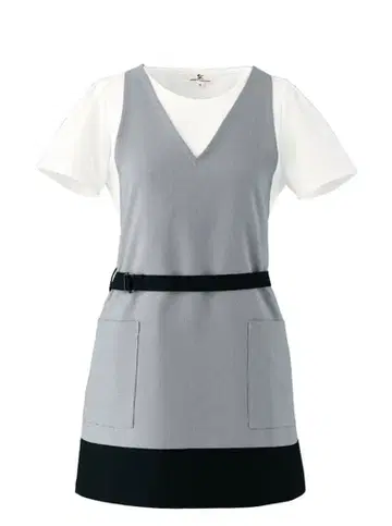 에스테틱 샵용 에이프런 (모노톤 체크 여성)