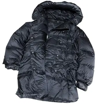 새상품급 UNIQLO+J 유니클로 후디드 롱 다운 자켓 네이비 S