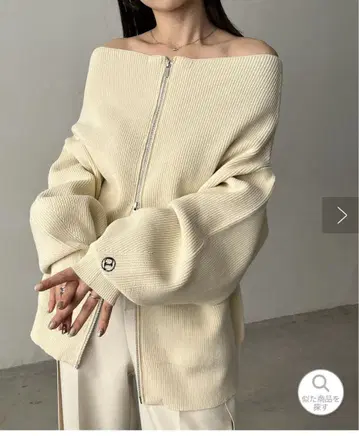 CAPRICIEUX LEMAGE W 지퍼 보트넥 니트