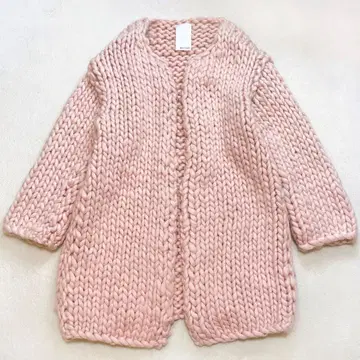 새상품급 윔 가젯 큼직한 핸드 니트 롱 가디건 오버 사이즈